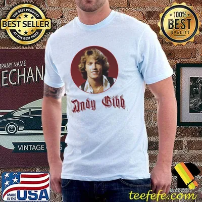 EnglishAustralian singer andy gibb 70s shirt