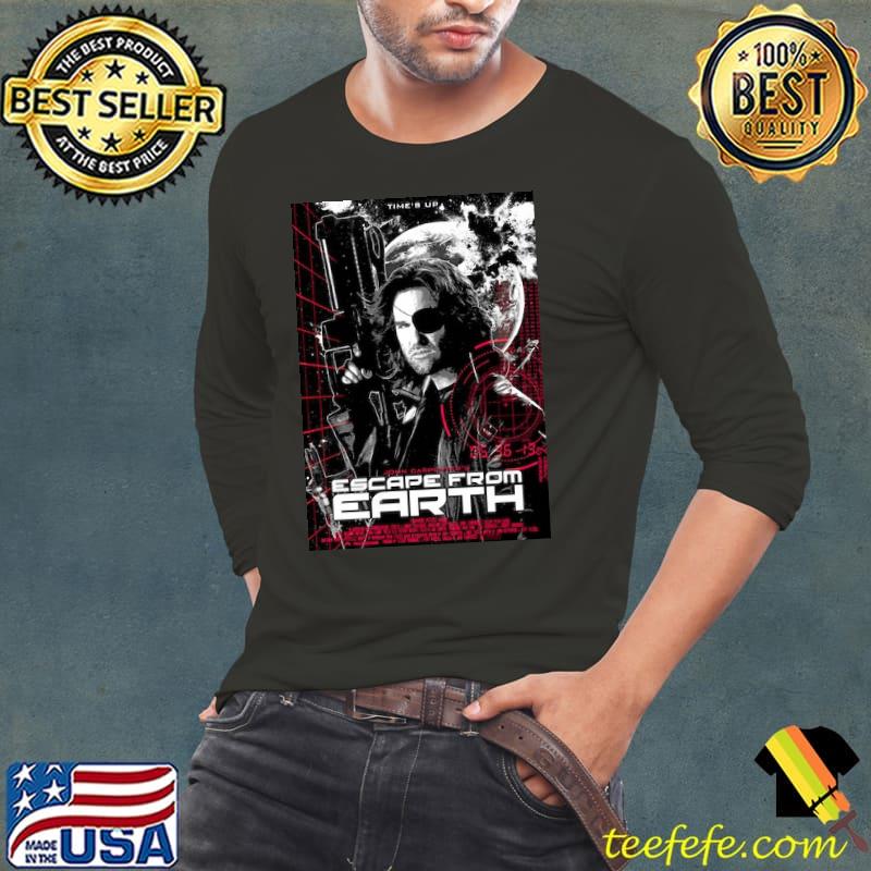 Escape from New York Time's Up John Carpenter's Shirt Long Sleeve Tee Escape from New York Time's Up John Carpenter's Shirt Long Sleeve Tee