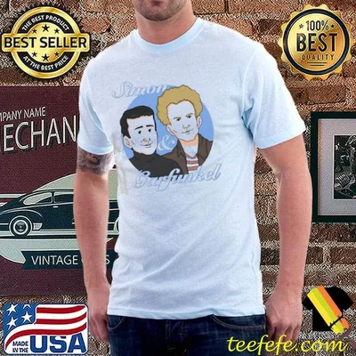 Fanmade simon and garfunkel folk rock duo Paul simon art garfunkel shirt