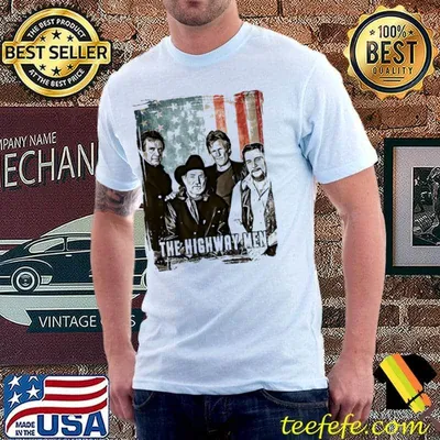 Flag us the highwaymen band 35 years anniversary gift for fans and lovers classic hirt