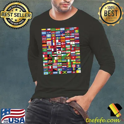 Flags Over 100 Countries World Geography Vexillology Gifts T-Shirt