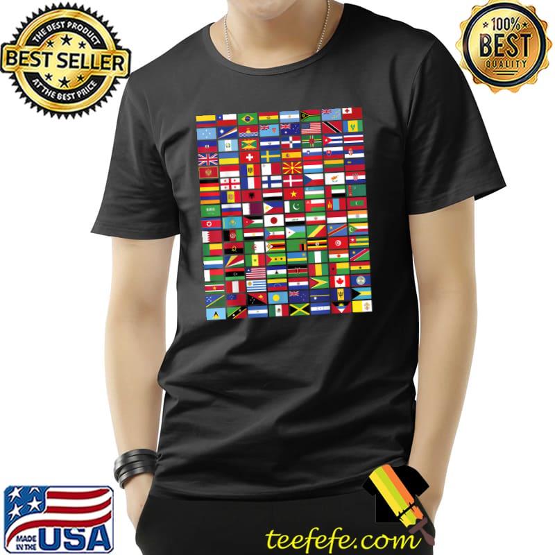 Flags Over 100 Countries World Geography Vexillology Gifts T-Shirt Unisex Flags Over 100 Countries World Geography Vexillology Gifts T-Shirt Unisex