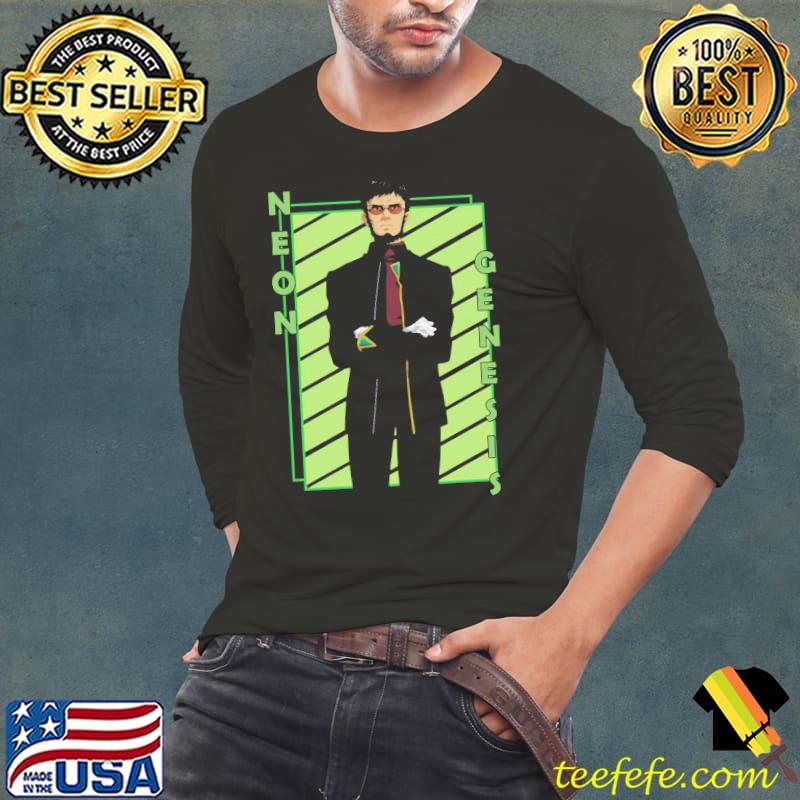 Gendo ikarI neon genesis evangelion shinseikI evangerion color stripe s Long Sleeve Tee Gendo ikarI neon genesis evangelion shinseikI evangerion color stripe s Long Sleeve Tee