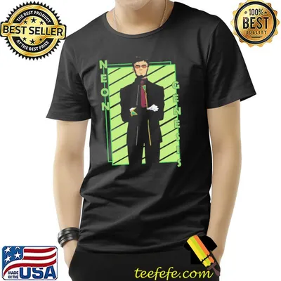 Gendo ikarI neon genesis evangelion shinseikI evangerion color stripe shirt