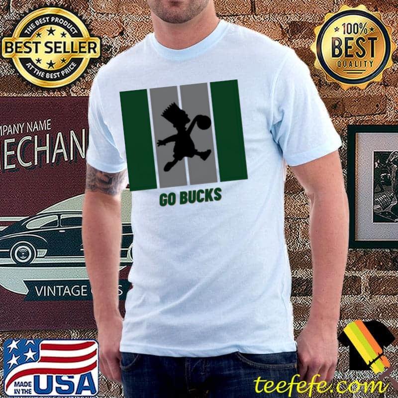 Go bucks air bart the Simpsons basketball team milwaukee bucks shirt Go bucks air bart the Simpsons basketball team milwaukee bucks shirt