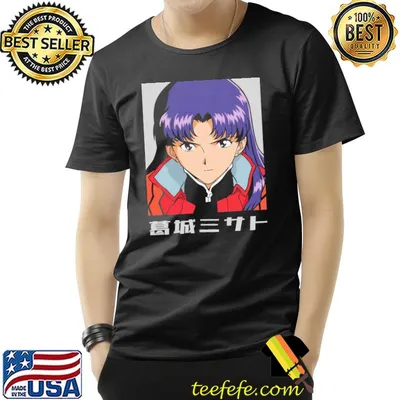 Graphic portrait neon genesis evangelion misato katsuragI shirt