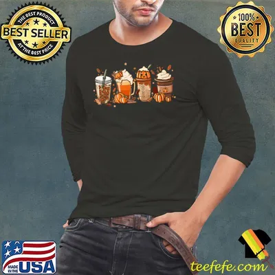 Halloween Pumpkin Latte Drink Cup Fall Coffee Pumpkin Spice T-Shirt