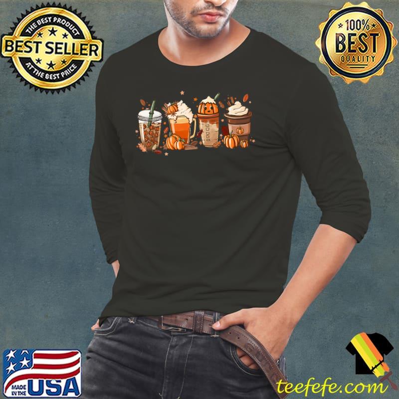 Halloween Pumpkin Latte Drink Cup Fall Coffee Pumpkin Spice T-Shirt