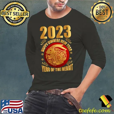 Happy Chinese New Year 2023 Lunar Zodiac Year Of The Rabbit Moon T-Shirt