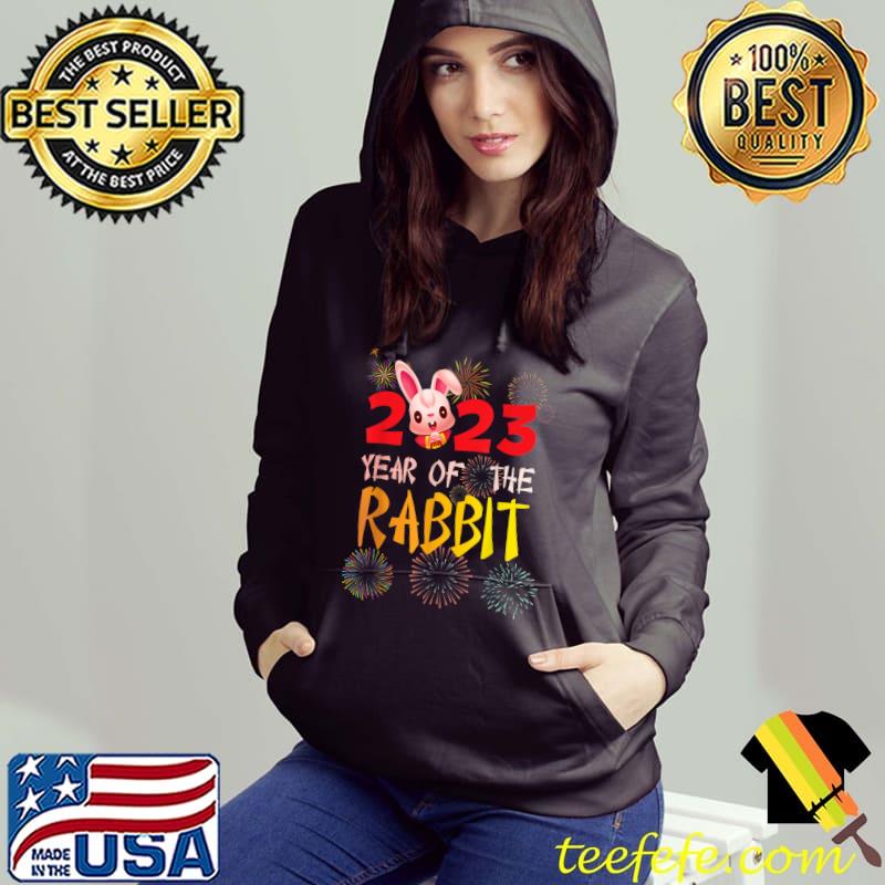 Happy Chinese New Year Bunny 2023 Year Of The Rabbit Fireworks T-Shirt Hoodie Happy Chinese New Year Bunny 2023 Year Of The Rabbit Fireworks T-Shirt Hoodie