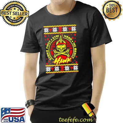 Hawk strike first strike hard no mercy karate kid Cobra kaI ugly christmas classic shirt