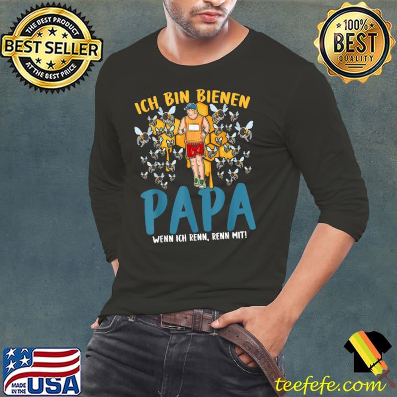 Ich Bin Bienen Papa Wenn Ich Renn Bees Dad Beekeeper Honey Bees T-Shirt Long Sleeve Tee Ich Bin Bienen Papa Wenn Ich Renn Bees Dad Beekeeper Honey Bees T-Shirt Long Sleeve Tee