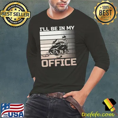 I'll Be In My Office Snowmobile Snowmobiling Vintage T-Shirt