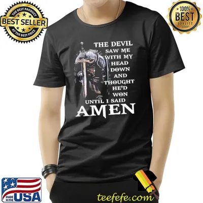Jesus the devil saw me with my head down classic shirt