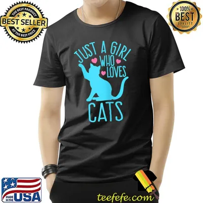 Just a girl who loves cats hearts T-Shirt