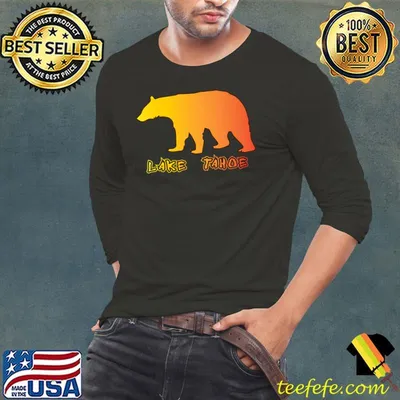 Lake Tahoe Bear Sunburst Sunset Color T-Shirt