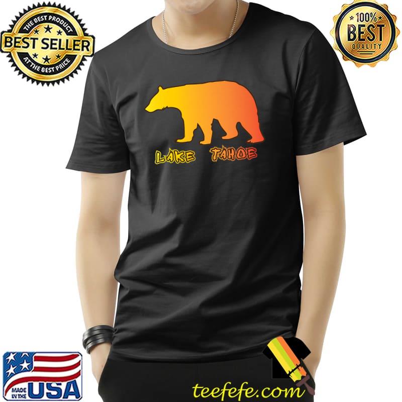 Lake Tahoe Bear Sunburst Sunset Color T-Shirt Unisex Lake Tahoe Bear Sunburst Sunset Color T-Shirt Unisex