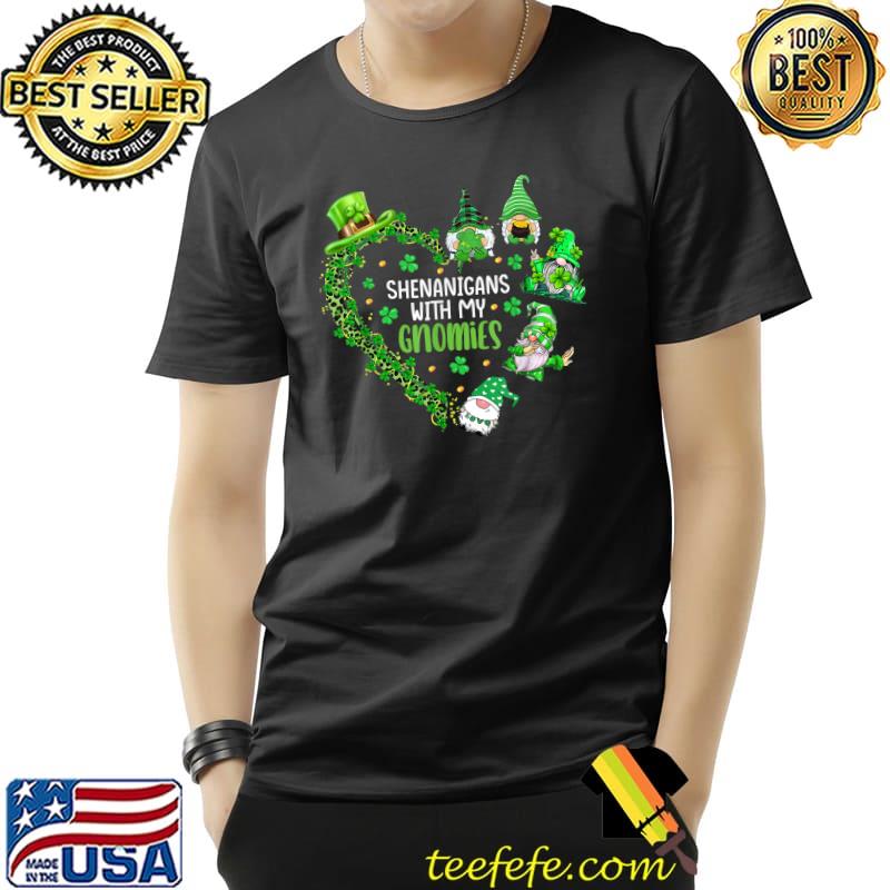 Leopard Heart Gnome Shenanigans With My Gnomies Patricks Day T-Shirt Unisex Leopard Heart Gnome Shenanigans With My Gnomies Patricks Day T-Shirt Unisex