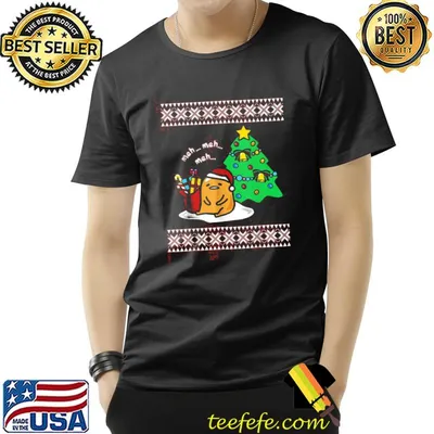 Meh meh meh gudetama egg ugly christmas shirt