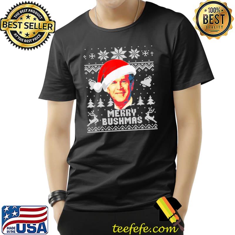 Merry bushmas funny christmas george w bush classic shirt