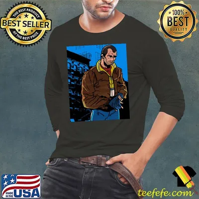 Niko bellic the cool guy grand theft auto gta graphic classic shirt