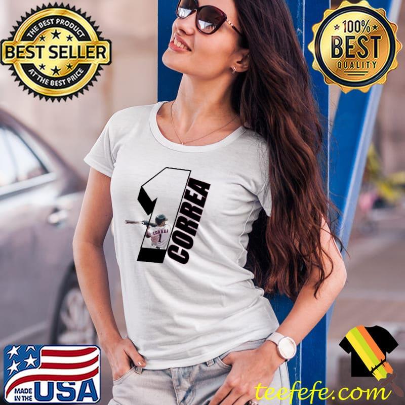 No 1 baseball jersey number carlos correa s Ladies Tee No 1 baseball jersey number carlos correa s Ladies Tee