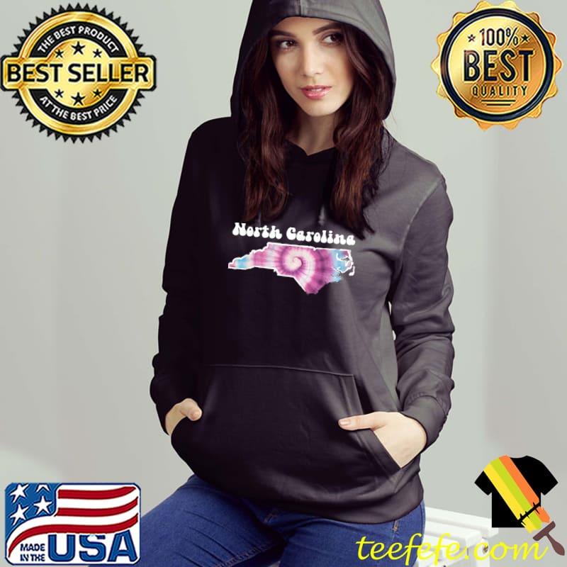 North Carolina Map Tie Dye T-Shirt Hoodie North Carolina Map Tie Dye T-Shirt Hoodie