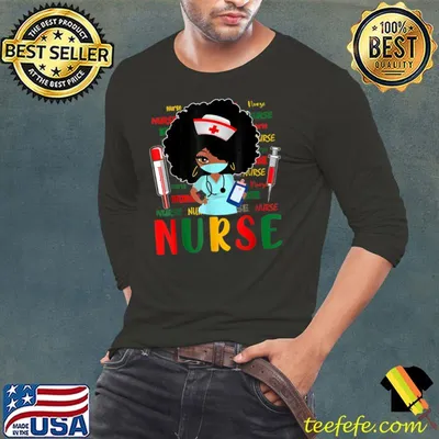 Nurse Black Woman Magic Afro Melanin Queen Black History T-Shirt