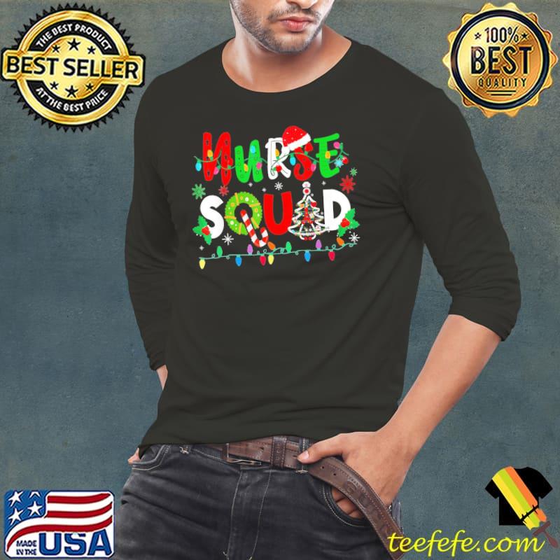 Nurse squad christmas pajama family xmas s Long Sleeve Tee Nurse squad christmas pajama family xmas s Long Sleeve Tee