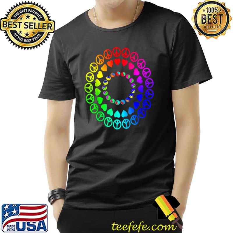 Peace Love Harmony Of Light Rainbow Colorful T-Shirt