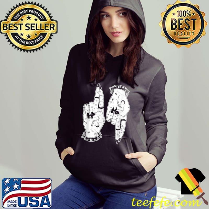 Punk Goth Girl Devil Hands As Above So Below Witchy Symbol T-Shirt Hoodie Punk Goth Girl Devil Hands As Above So Below Witchy Symbol T-Shirt Hoodie
