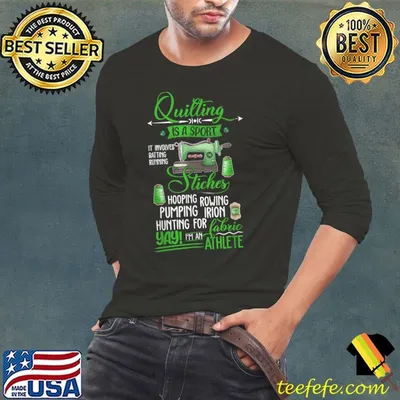 Quilting Is A Sport Fabric Quilting Sewing Lover Women T-Shirt