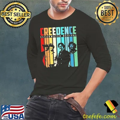 Rainbow design creedence clearwater revivals classic shirt
