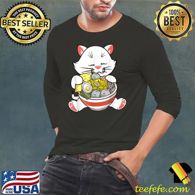 Ramen Cat Kawaii Anime Japanese Kawaii Neko T-Shirt