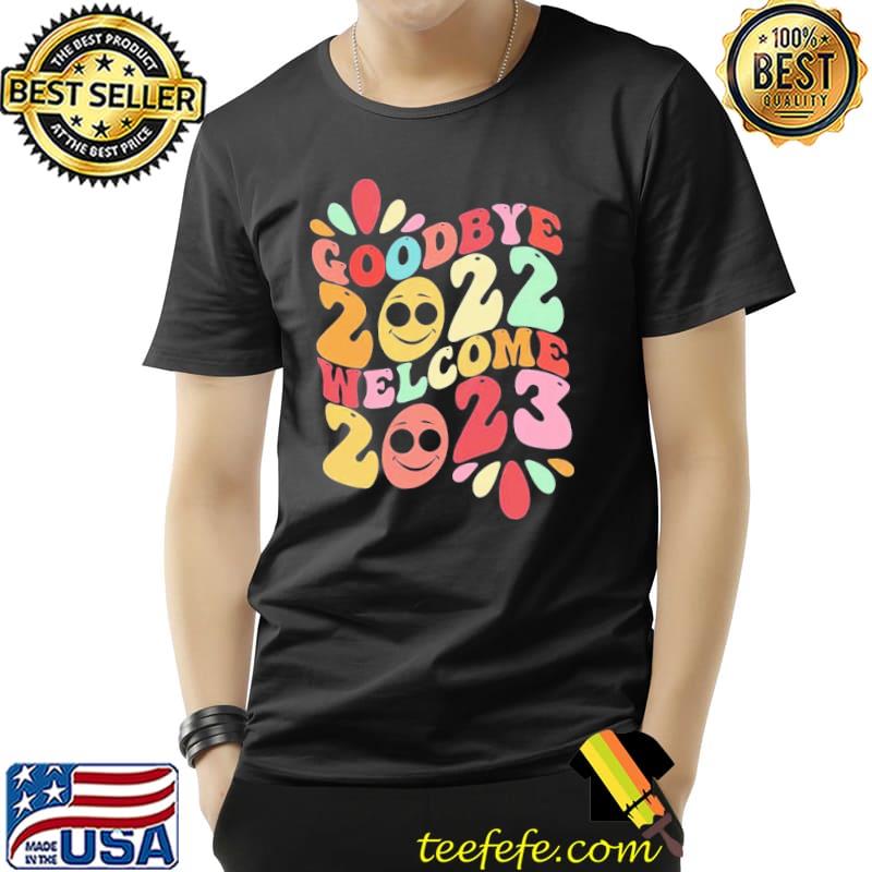 Retro colored happy new year 2023 essential classic shirt