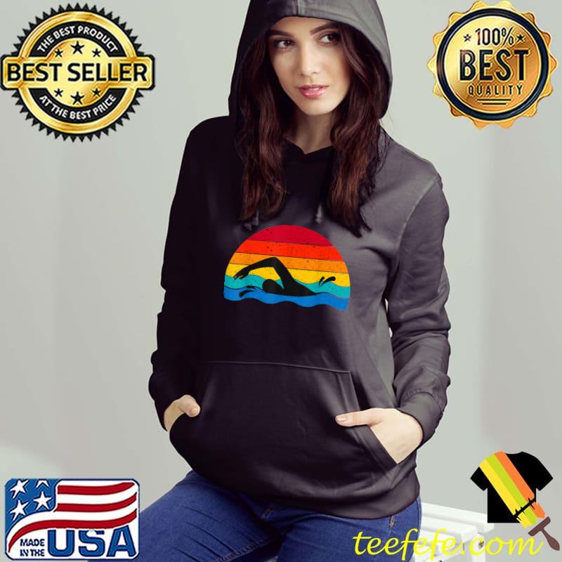 Retro Sunset Swimming Swimmers T-Shirt Hoodie Retro Sunset Swimming Swimmers T-Shirt Hoodie