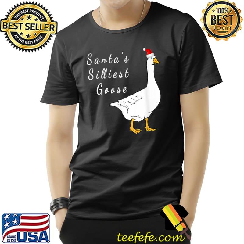 Santa’s silliest goose tacky santa hat duck christmas T-Shirt