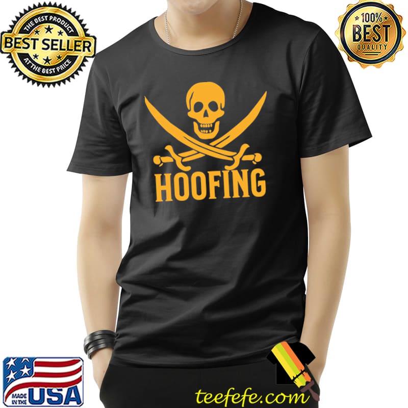 Scary hoofing skull retro art shirt