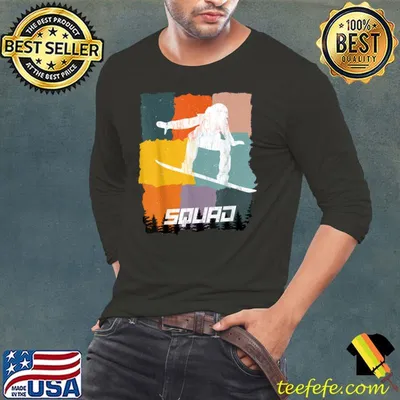Snowboard Squad Snowboarder Vintage Pine Sports T-Shirt