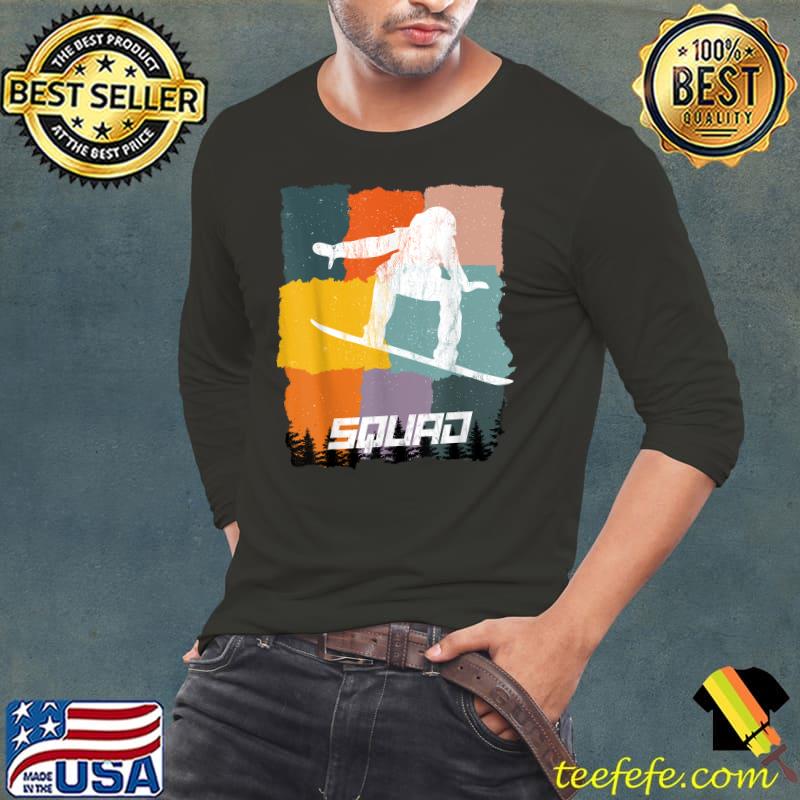 Snowboard Squad Snowboarder Vintage Pine Sports T-Shirt