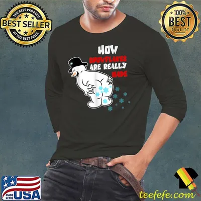 Snowman How Snowflake Are Really Made Christmas Cutome T-Shirt