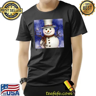 Snowman Steampunk Artistic Winter Snow Holiday Christmas T-Shirt