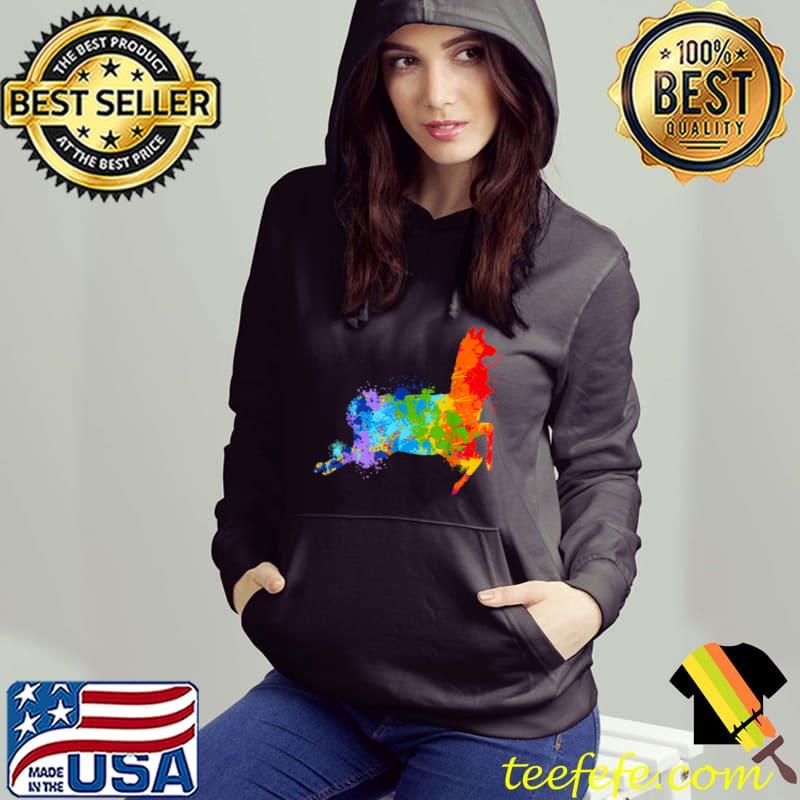 Splattering Paint Llama Drip Painting Llama Watercolor T-Shirt Hoodie Splattering Paint Llama Drip Painting Llama Watercolor T-Shirt Hoodie