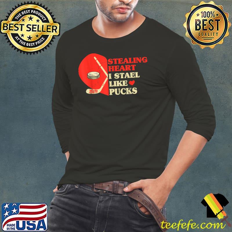 Stealing Heart Like I Steal Pucks Valentines Day Hockey Cute T-Shirt Long Sleeve Tee Stealing Heart Like I Steal Pucks Valentines Day Hockey Cute T-Shirt Long Sleeve Tee