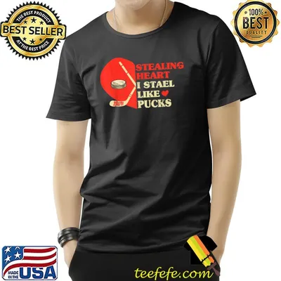 Stealing Heart Like I Steal Pucks Valentines Day Hockey Cute T-Shirt