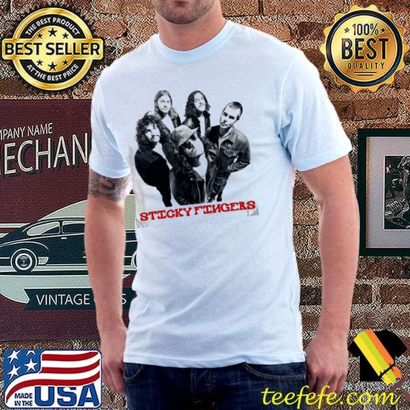 Sticky fingers band members shirt