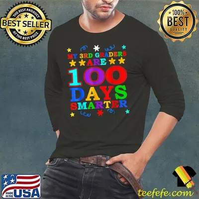 Student 100th Day Of My 3rd Grade Teacher 100 Days Of School Stars Colors T-Shirt