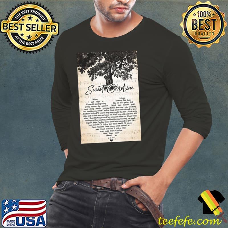 Sweet caroline lyrics tree neil diamond shirt