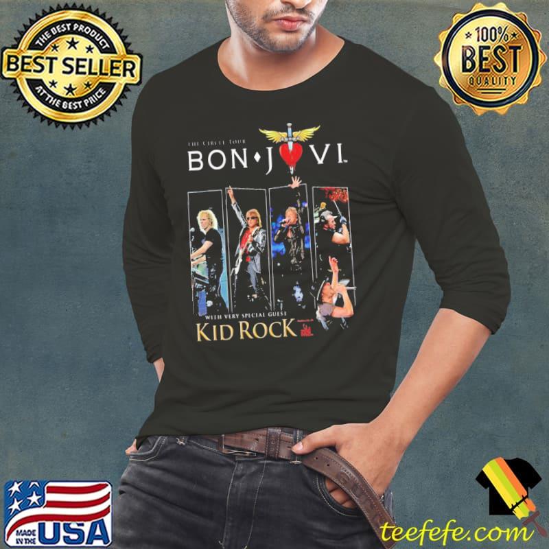 The circle tour bon jovI with special guest kid rock classic shirt