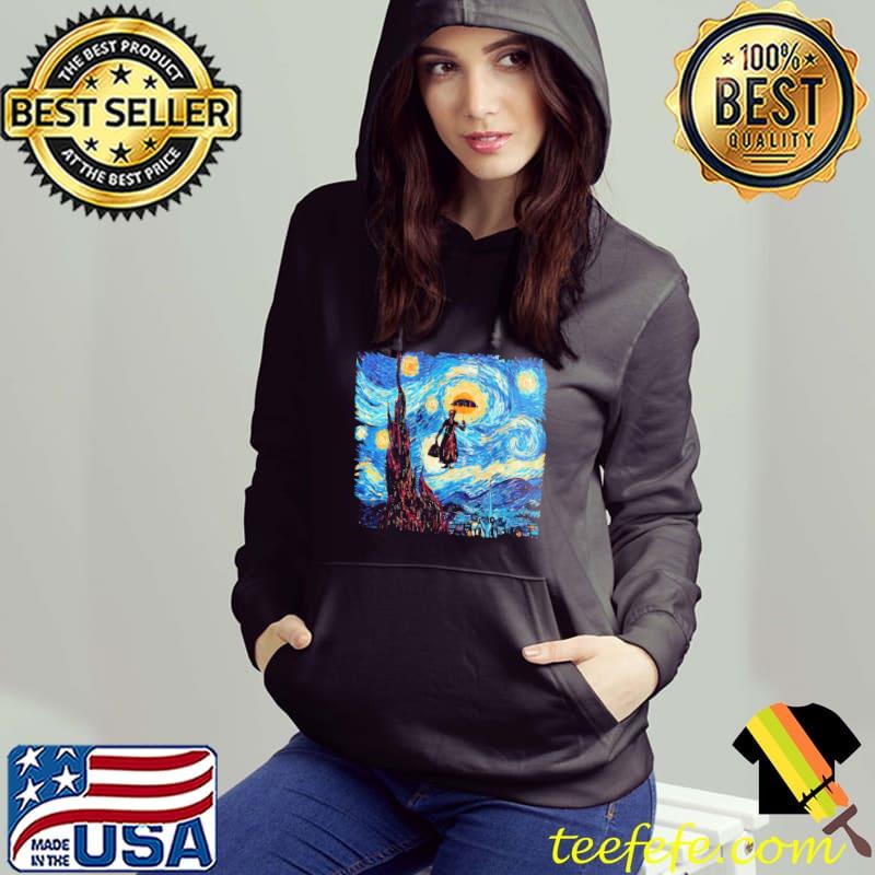 The flying lady with an umbrella oil painting mary poppins classic s Hoodie The flying lady with an umbrella oil painting mary poppins classic s Hoodie